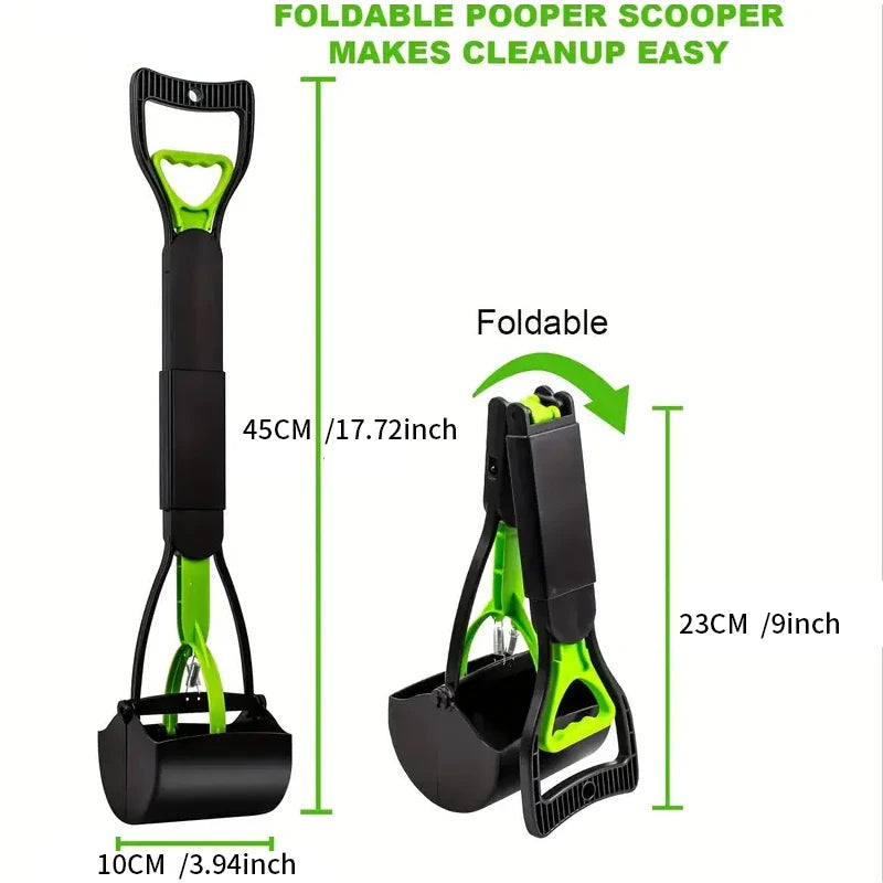 Foldable dog Poop Scooper, Waste Picker Tool for Easy Dog Waste Cleanup, Pet Poop Picker for Walking & Outdoor Use